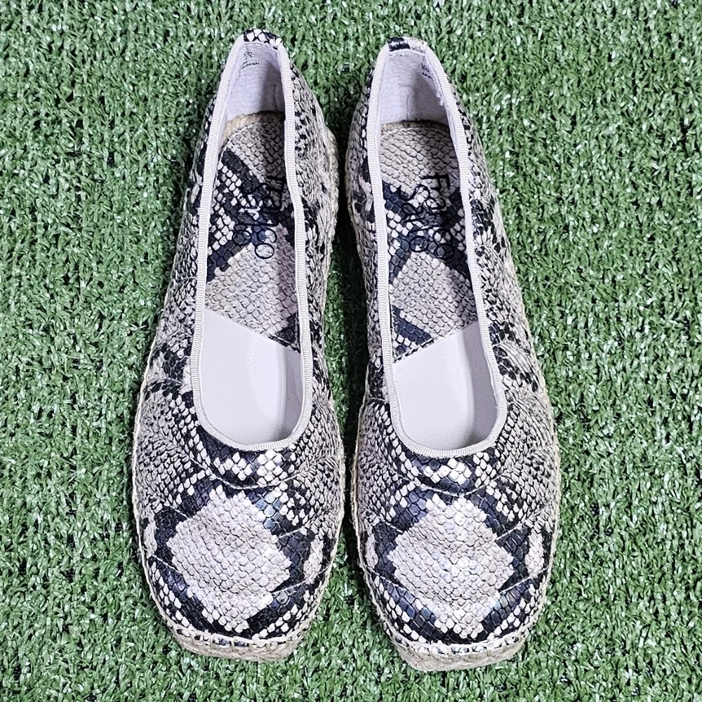 FRANCO SARTO | KIYA SNAKESKIN FAUX LEATHER QUILTED ESPADRILLES